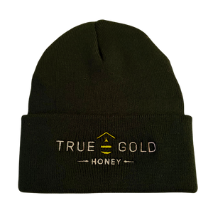 True Gold Honey Knit Cuffed Beanie (Black)