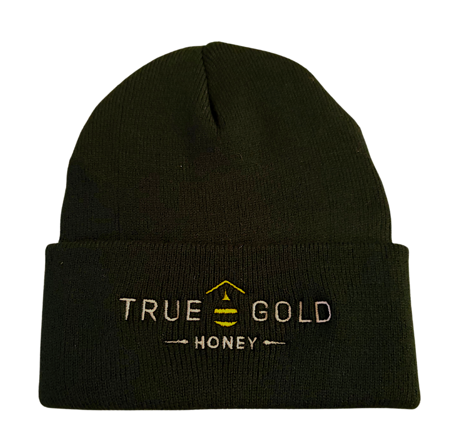 True Gold Honey Knit Cuffed Beanie (Black)